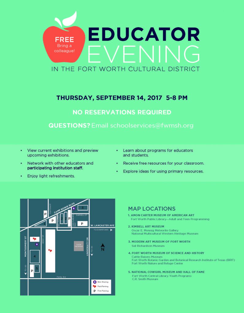 Free Educator Evening in the Fort Worth Cultural District